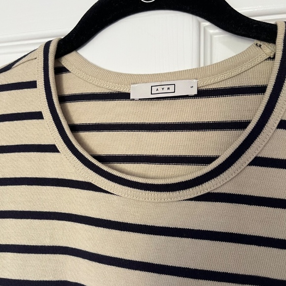 AYR Matinee Tee - Sandstone Stripe, size S - Picture 3 of 5